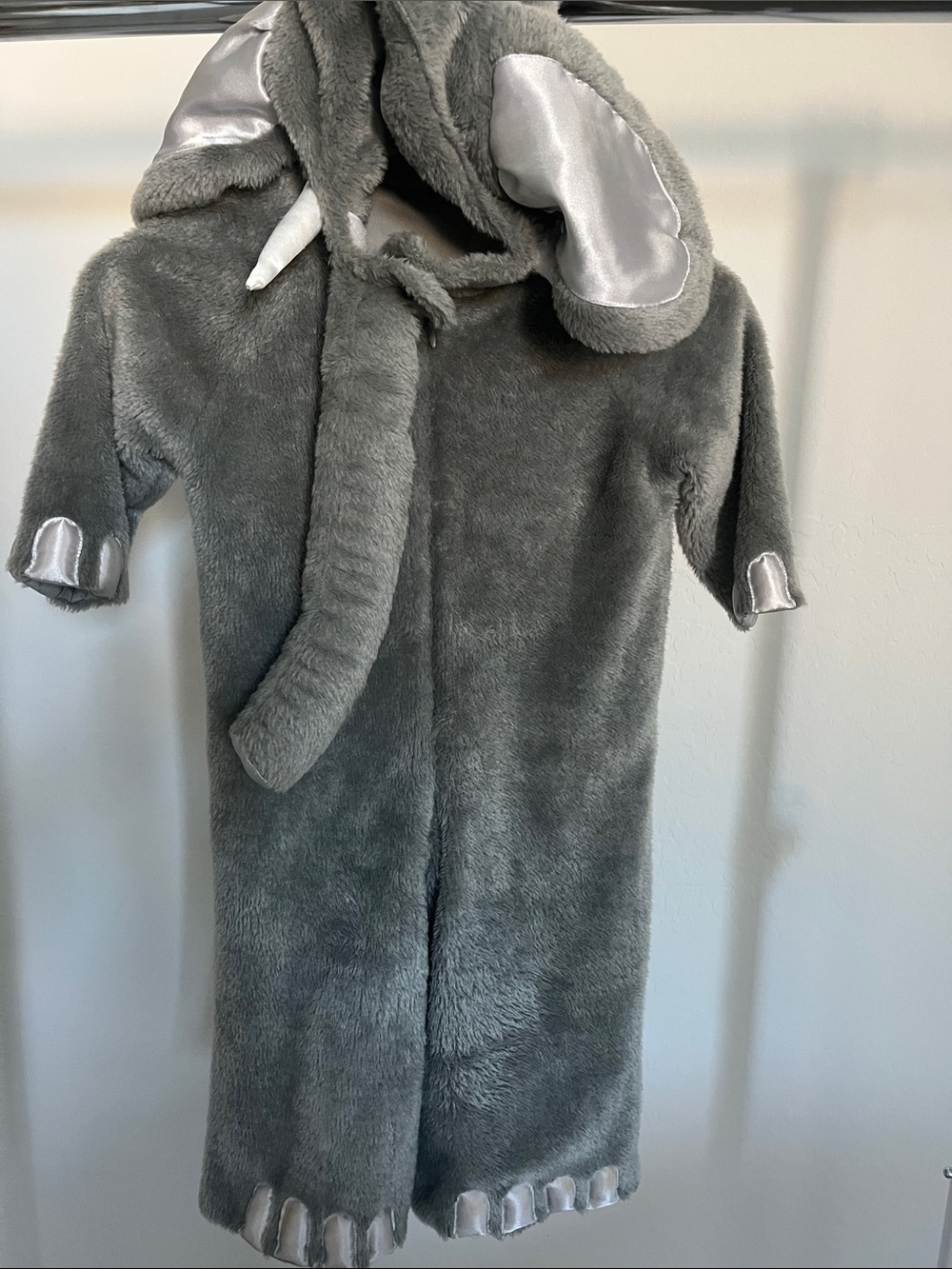 Gray Plush Elephant Costume with Trunk and Ears 2T